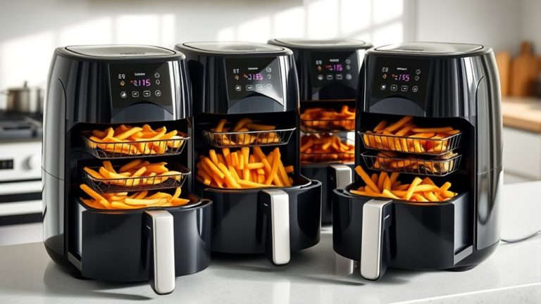 top air fryers shelves
