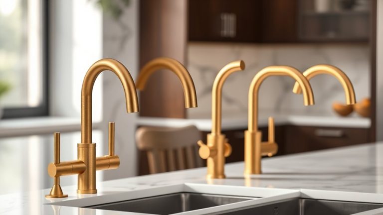 top brushed gold faucets