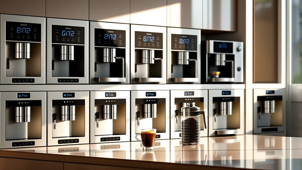 top built in coffee makers
