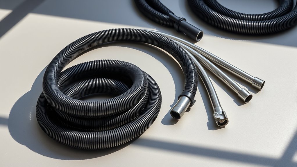 top central vacuum hoses