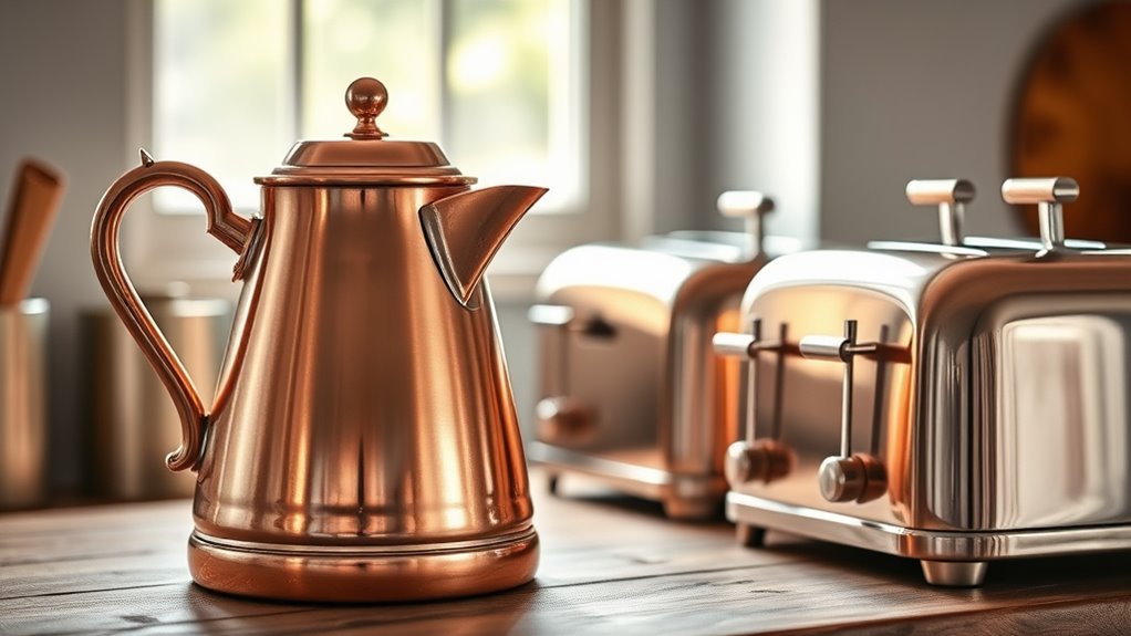 top copper kitchen appliances