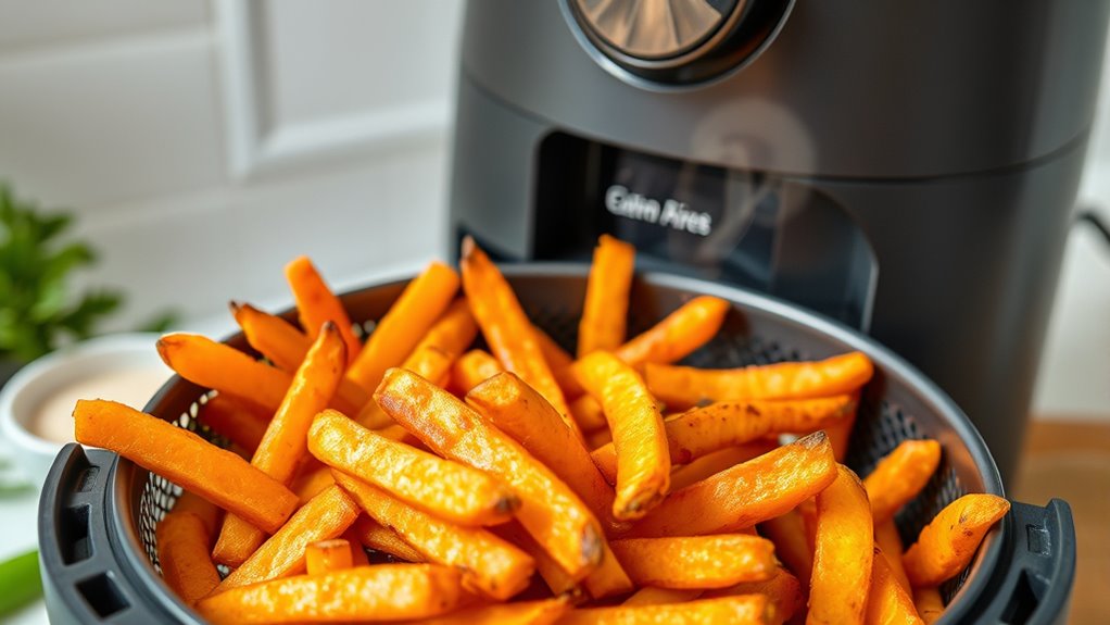 top crispy sweet potato fries