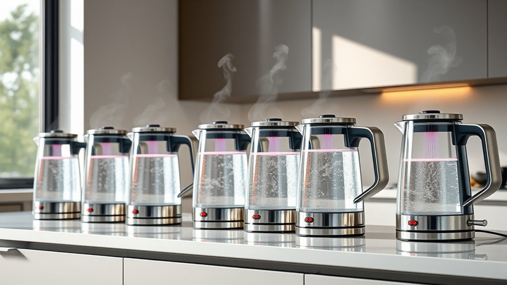 top electric glass kettles