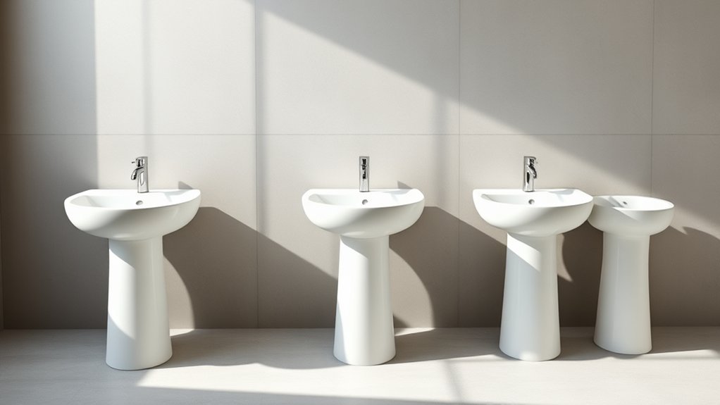 top faucet free pedestal sinks