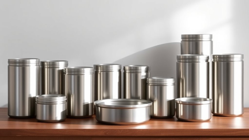 top stainless steel containers