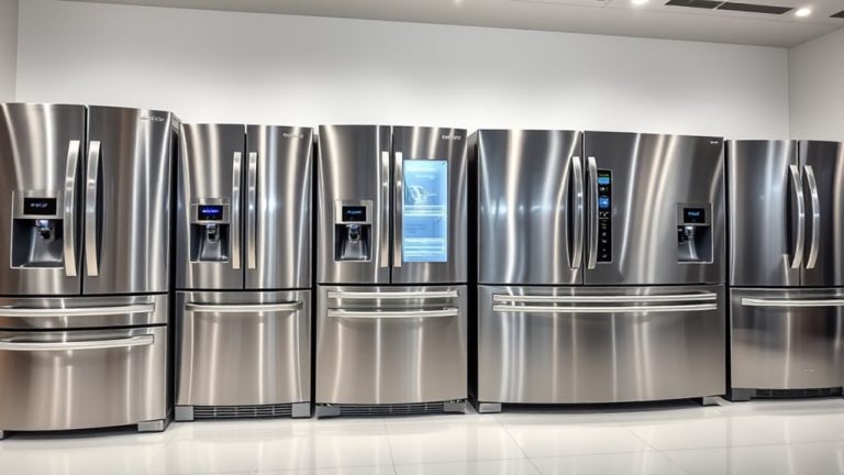 top stainless steel fridges
