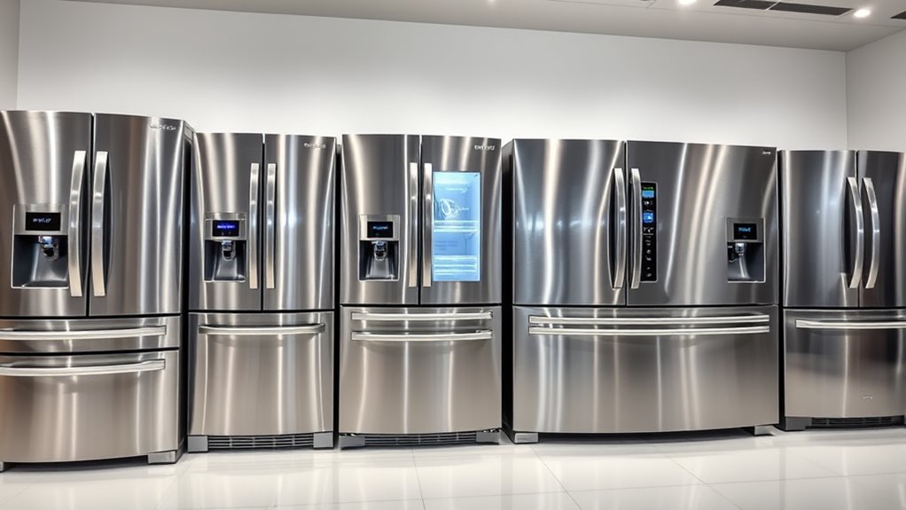 top stainless steel fridges