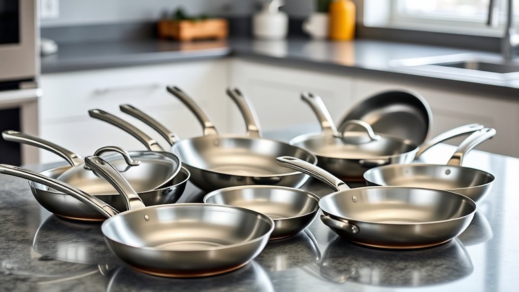 top stainless steel frying pans