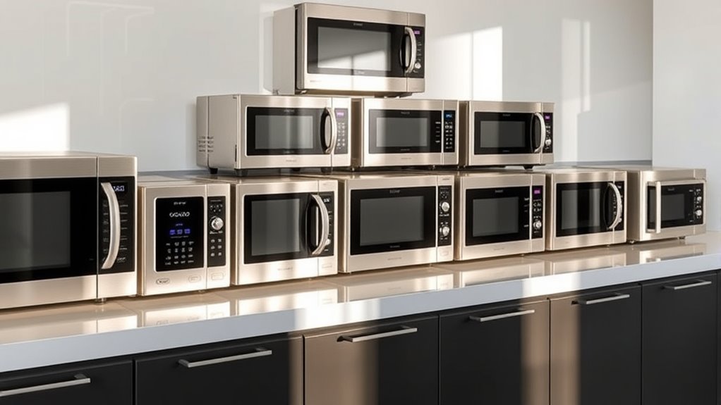 top stainless steel microwaves