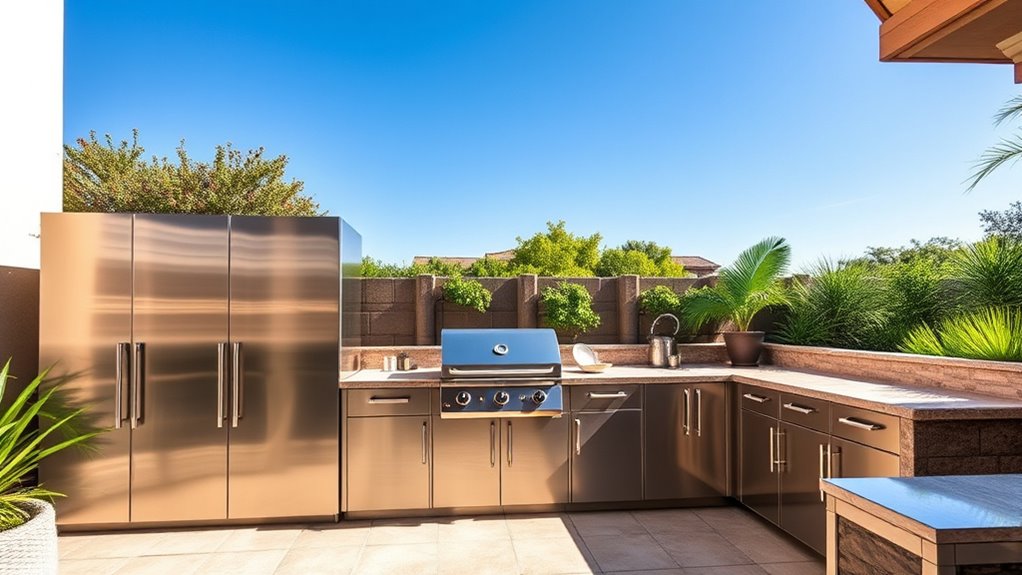 top stainless steel outdoor cabinets