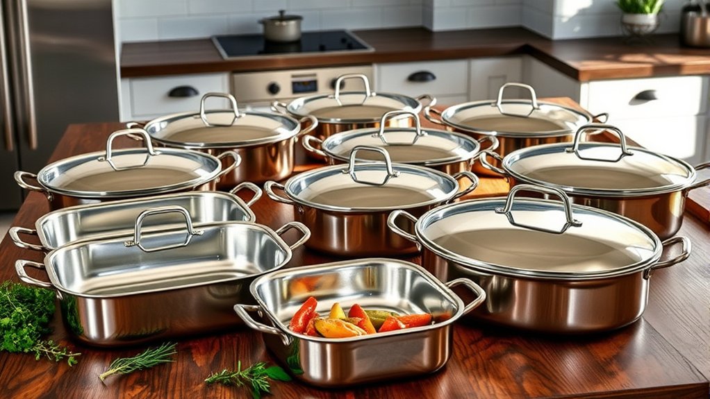 top stainless steel roasting pans
