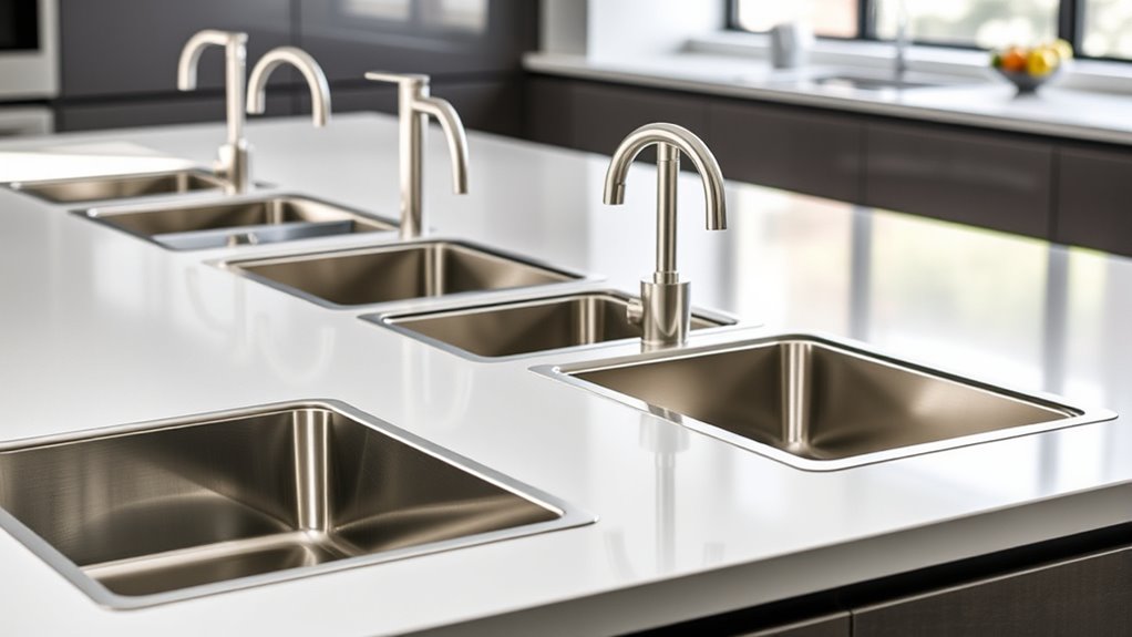 top stainless steel sinks
