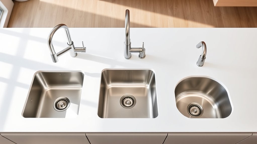 top stainless steel sinks