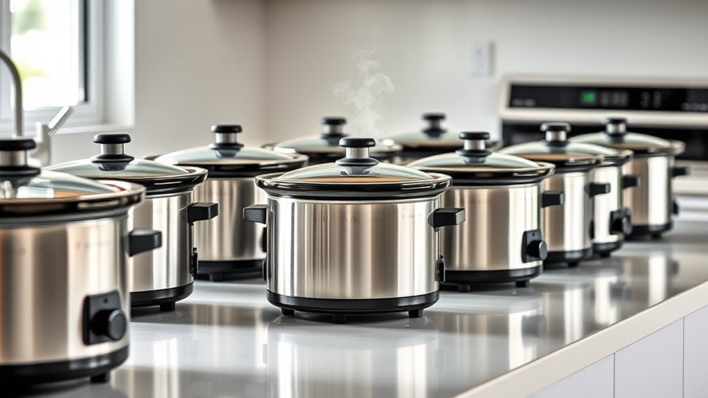 top stainless steel slow cookers