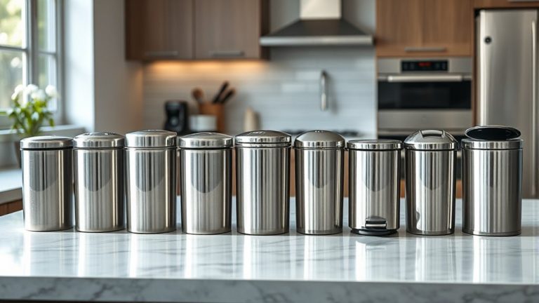 top stainless steel trash cans