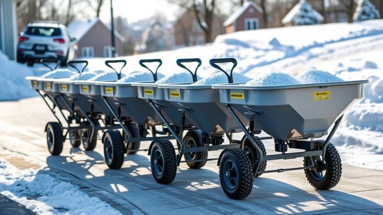top walk behind salt spreaders