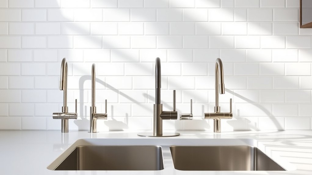 top wall mounted kitchen faucets