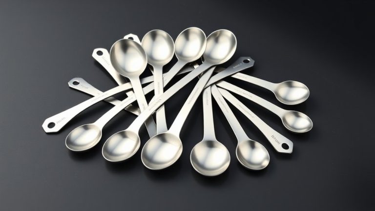 top stainless measuring spoons